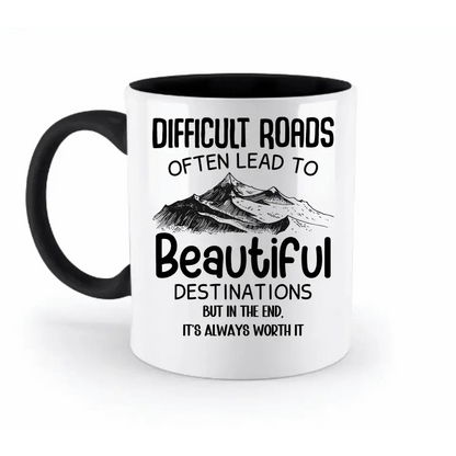 Beautiful destinations • zweifarbige Tasse • Exklusivdesign • personalisiert