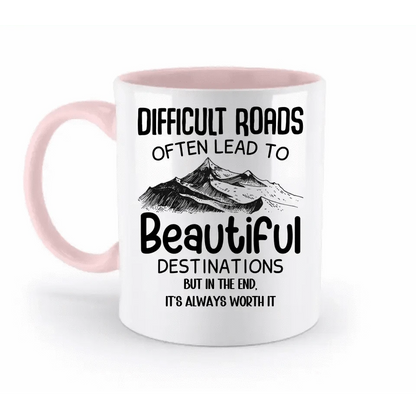 Beautiful destinations • zweifarbige Tasse • Exklusivdesign • personalisiert
