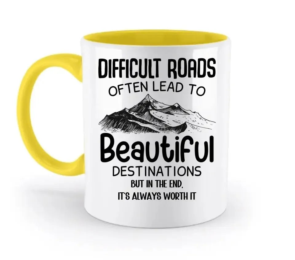 Beautiful destinations • zweifarbige Tasse • Exklusivdesign • personalisiert - HalloGeschenk.de