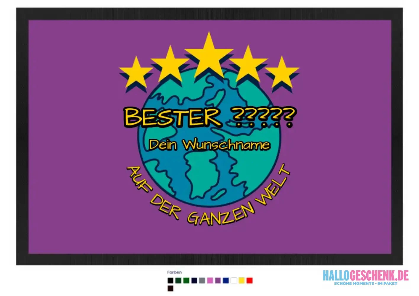 Best ??? Designer Beste Mama, Bester Papa, Traumfrau, Chef-Mechaniker uvm. - Fußmatte in 12 Farben