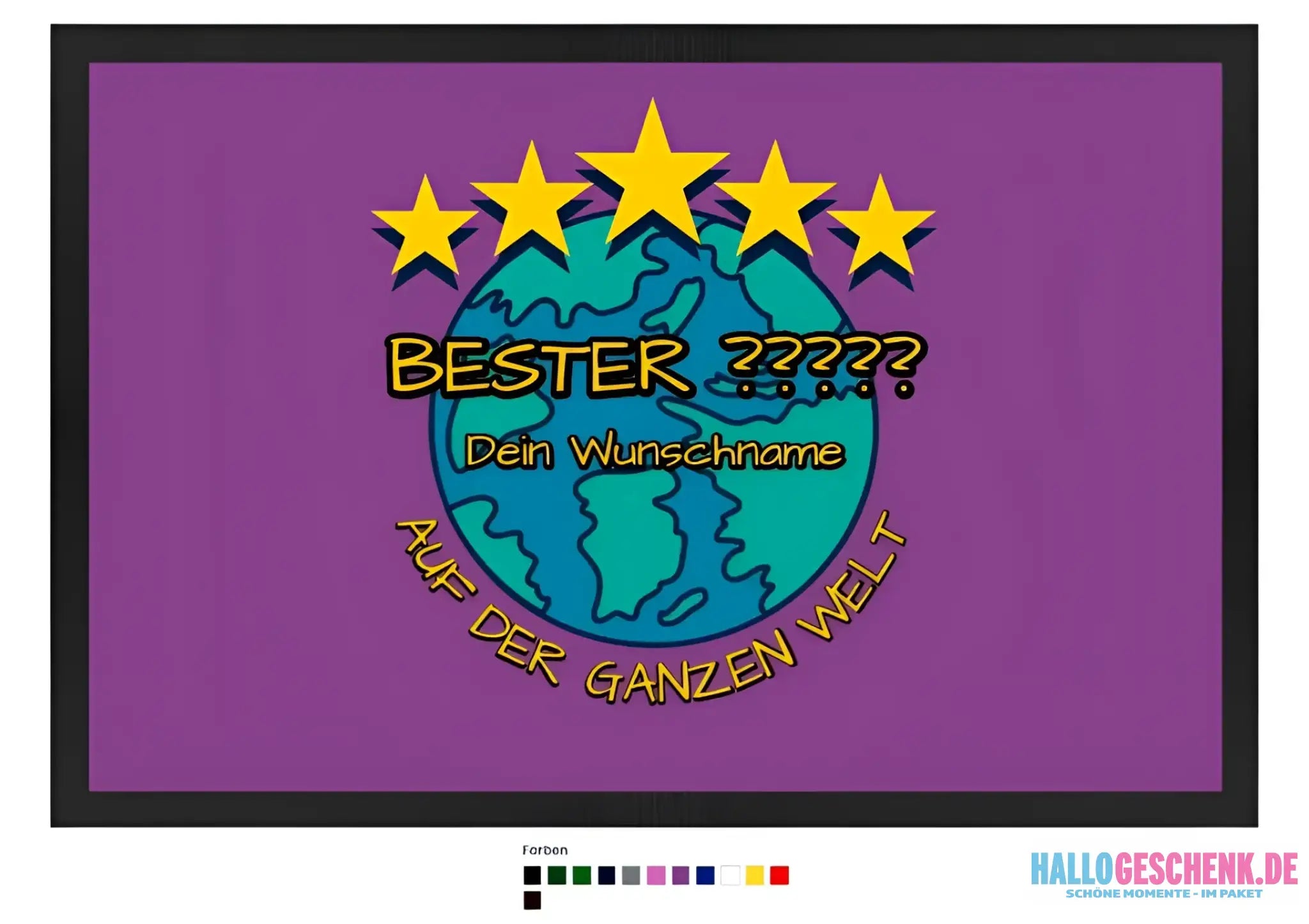 Best ??? Designer Beste Mama, Bester Papa, Traumfrau, Chef-Mechaniker uvm. - Fußmatte in 12 Farben