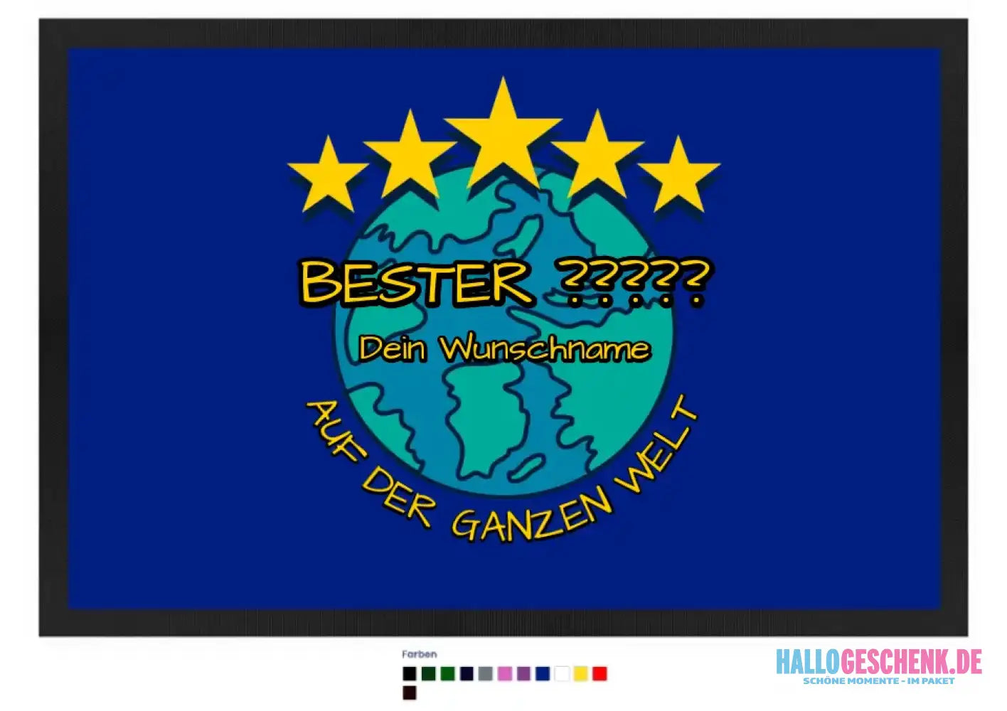 Best ??? Designer Beste Mama, Bester Papa, Traumfrau, Chef-Mechaniker uvm. - Fußmatte in 12 Farben