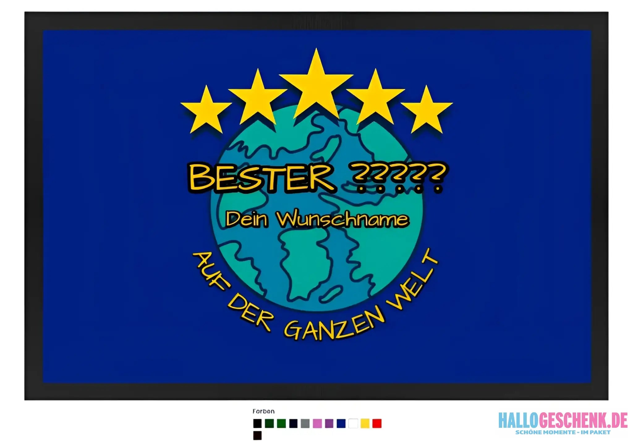 Best ??? Designer Beste Mama, Bester Papa, Traumfrau, Chef-Mechaniker uvm. - Fußmatte in 12 Farben