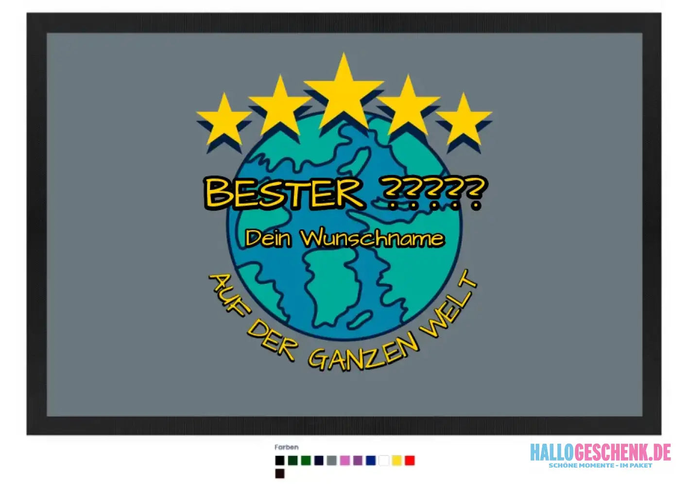Best ??? Designer Beste Mama, Bester Papa, Traumfrau, Chef-Mechaniker uvm. - Fußmatte in 12 Farben