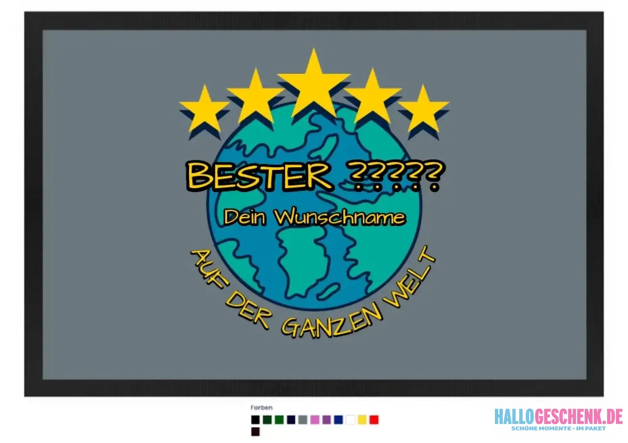 Best ??? Designer Beste Mama, Bester Papa, Traumfrau, Chef-Mechaniker uvm. - Fußmatte in 12 Farben