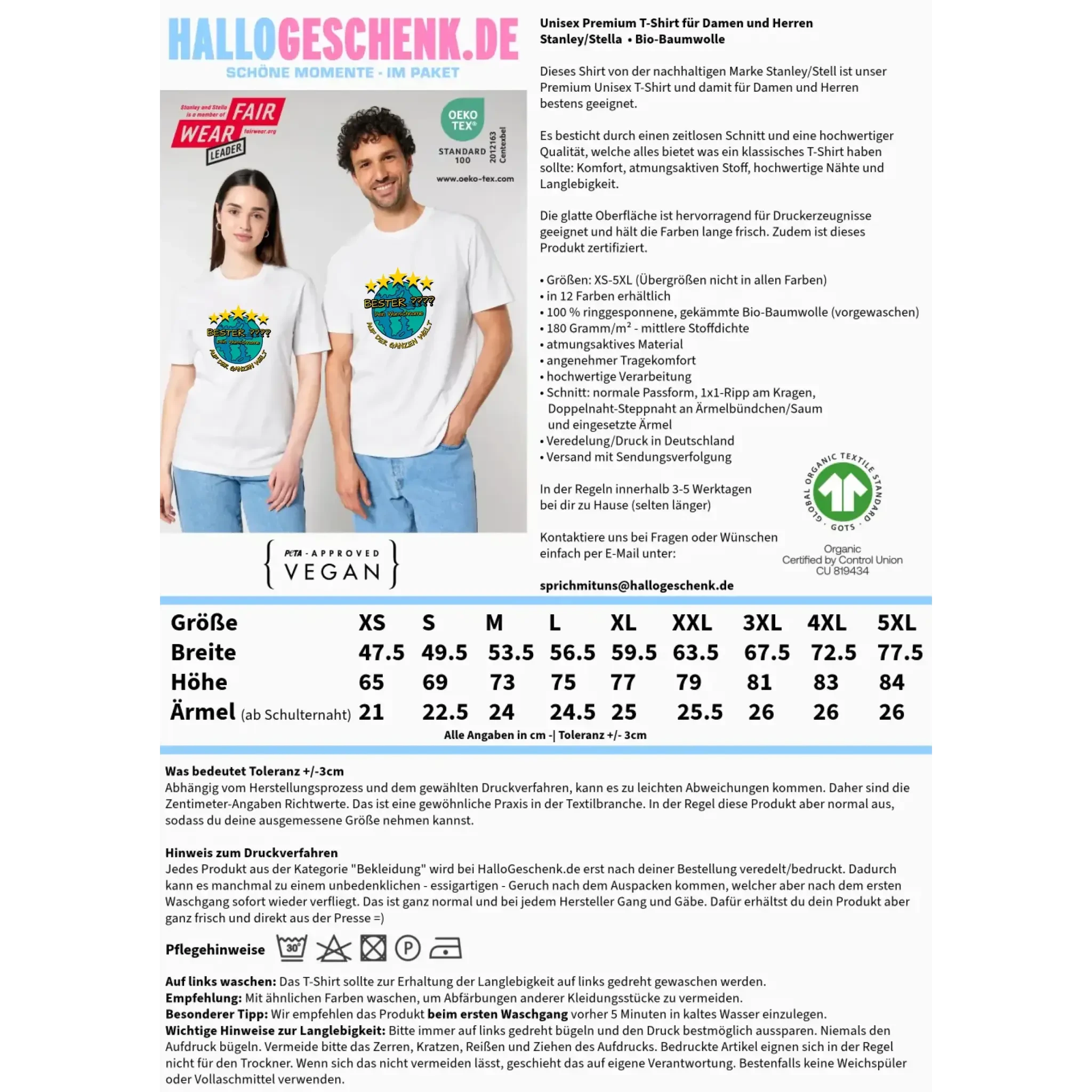 Best ??? Designer Beste Mama, Bester Papa, Traumfrau, Chef-Mechaniker uvm. - Unisex Premium T-Shirt XS-5XL aus Bio-Baumwolle