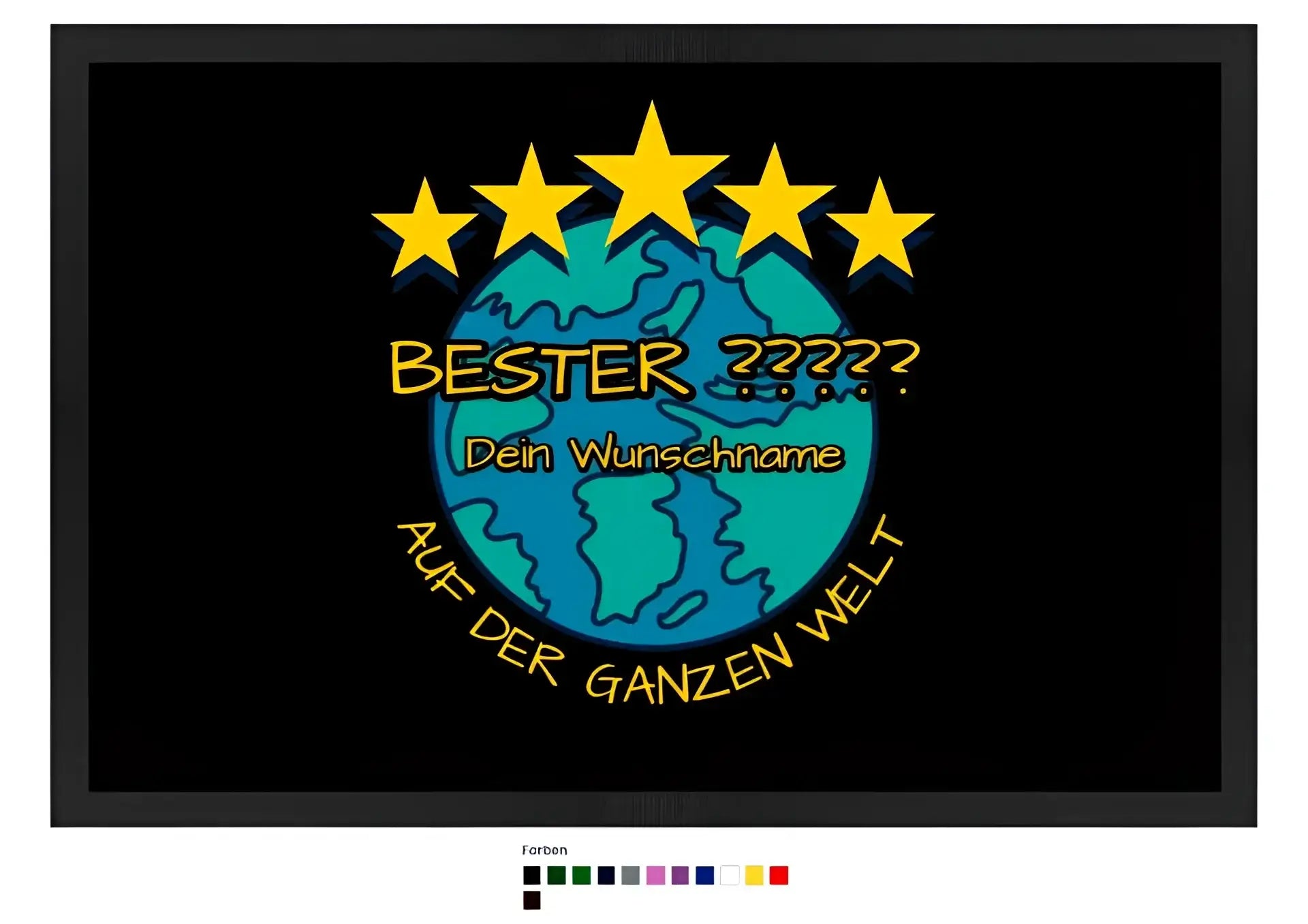 Best ??? Designer Beste Mama, Bester Papa, Traumfrau, Chef-Mechaniker uvm. - Fußmatte in 12 Farben