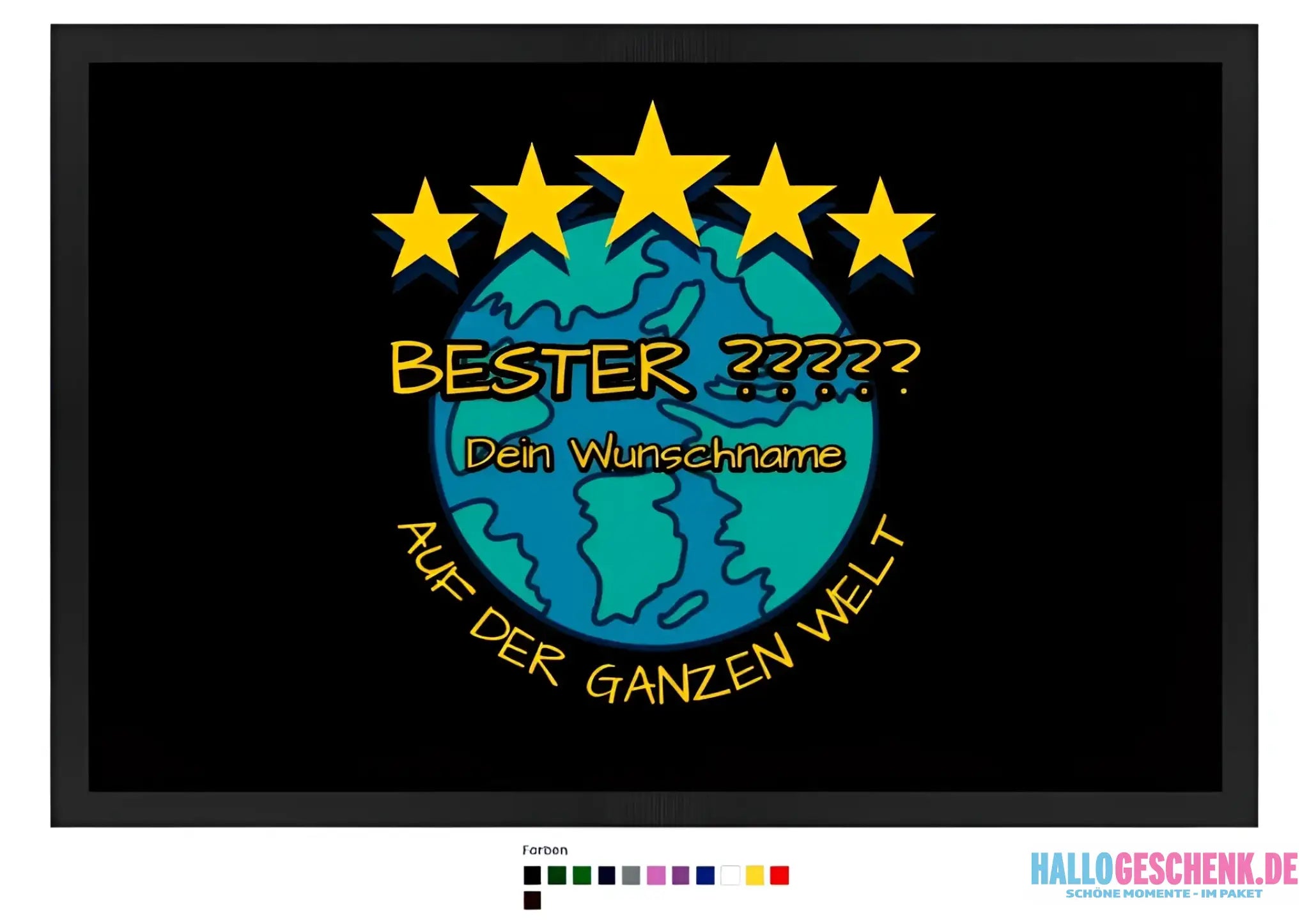 Best ??? Designer Beste Mama, Bester Papa, Traumfrau, Chef-Mechaniker uvm. - Fußmatte in 12 Farben