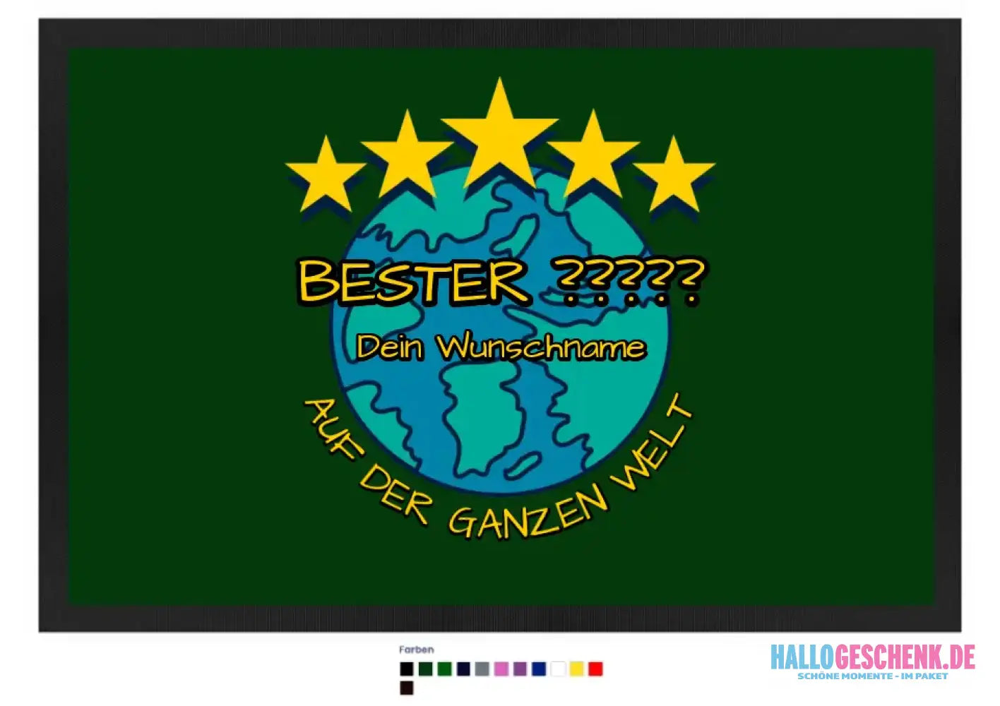Best ??? Designer Beste Mama, Bester Papa, Traumfrau, Chef-Mechaniker uvm. - Fußmatte in 12 Farben
