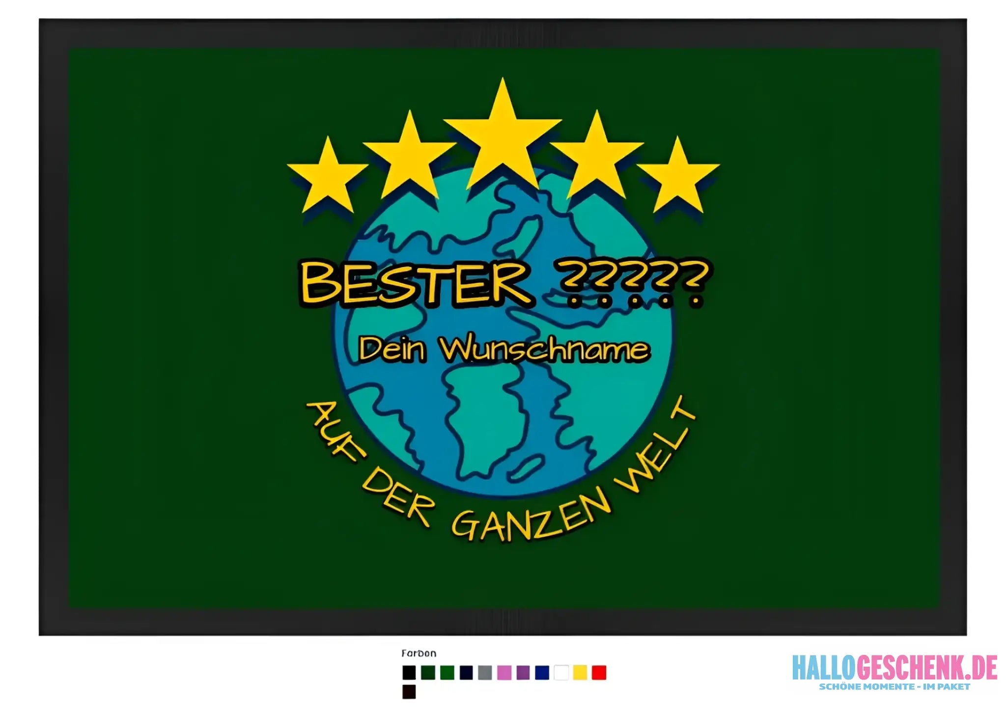 Best ??? Designer Beste Mama, Bester Papa, Traumfrau, Chef-Mechaniker uvm. - Fußmatte in 12 Farben