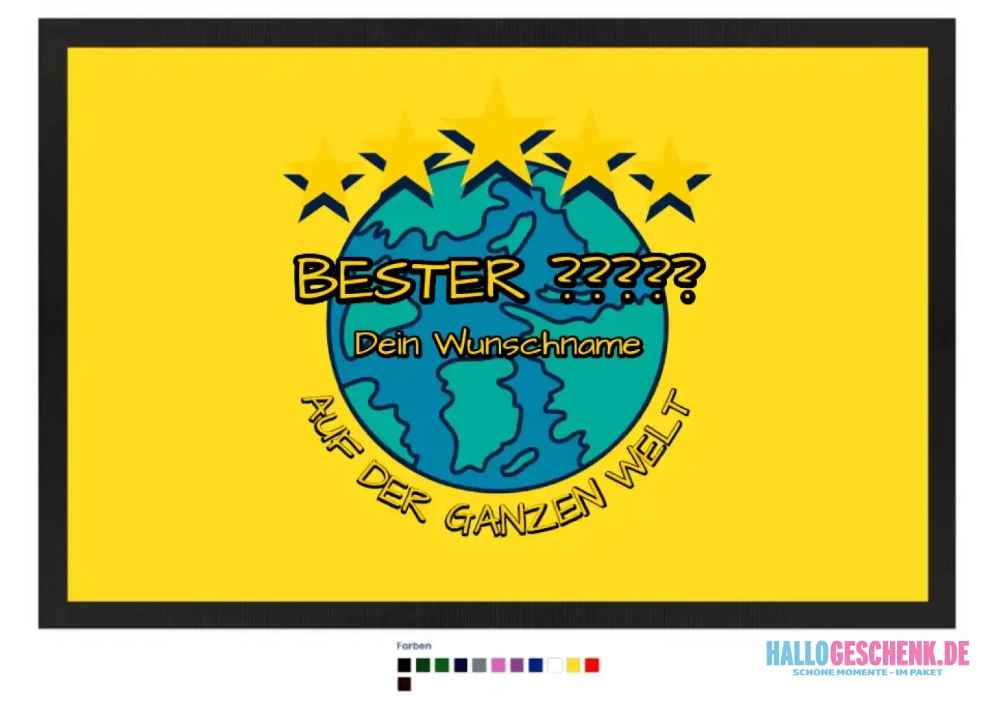 Best ??? Designer Beste Mama, Bester Papa, Traumfrau, Chef-Mechaniker uvm. - Fußmatte in 12 Farben
