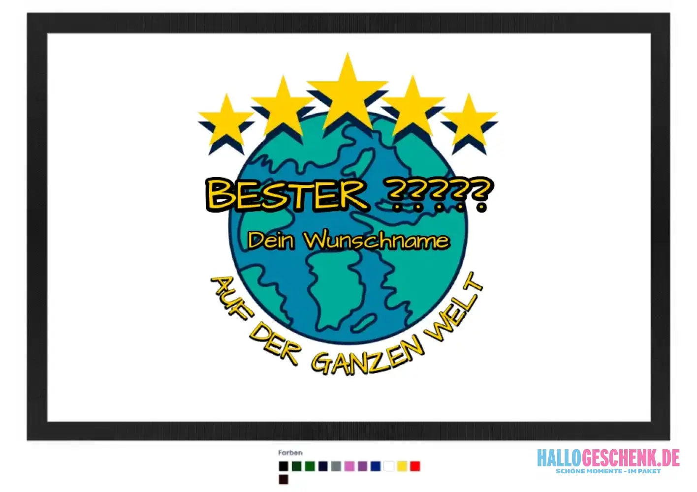 Best ??? Designer Beste Mama, Bester Papa, Traumfrau, Chef-Mechaniker uvm. - Fußmatte in 12 Farben