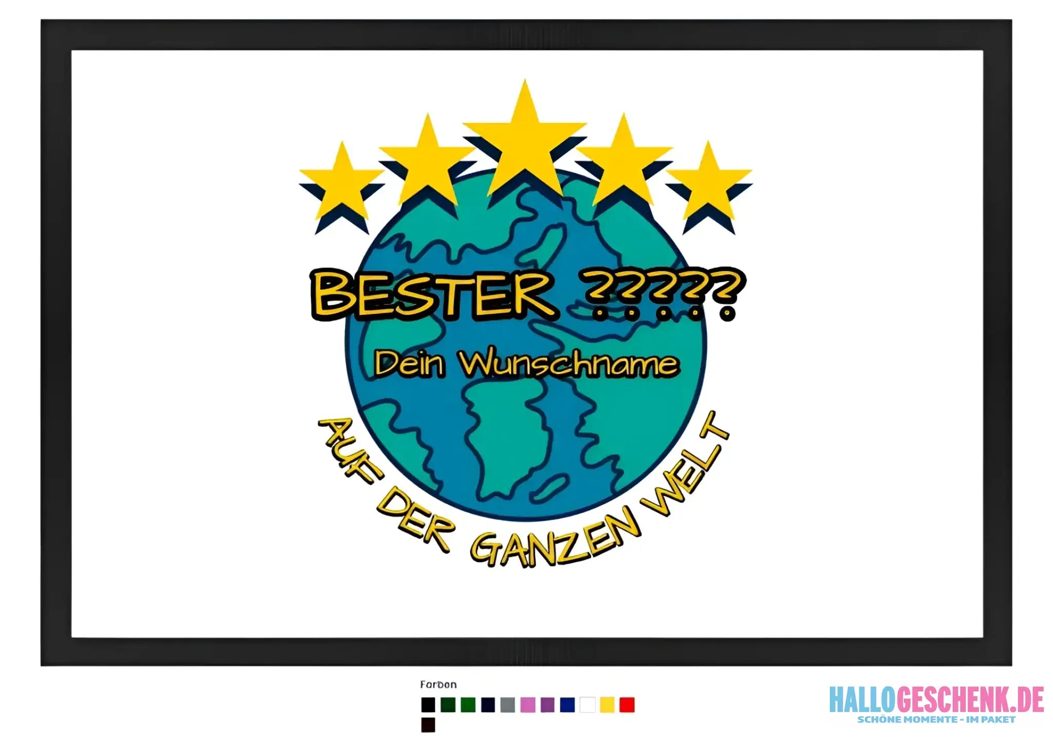 Best ??? Designer Beste Mama, Bester Papa, Traumfrau, Chef-Mechaniker uvm. - Fußmatte in 12 Farben