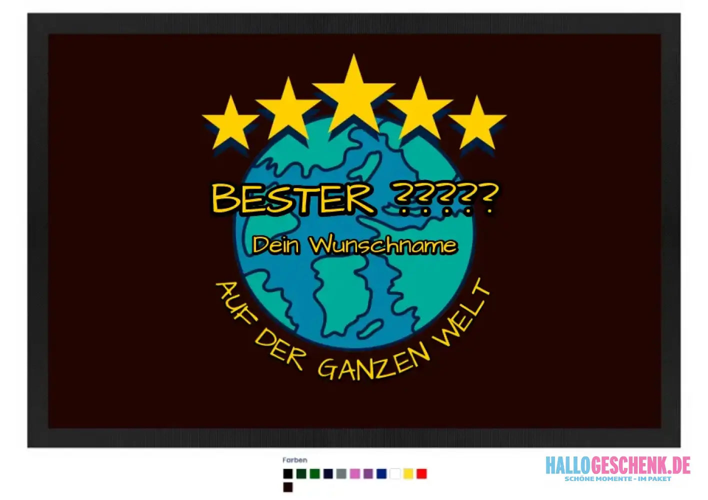 Best ??? Designer Beste Mama, Bester Papa, Traumfrau, Chef-Mechaniker uvm. - Fußmatte in 12 Farben