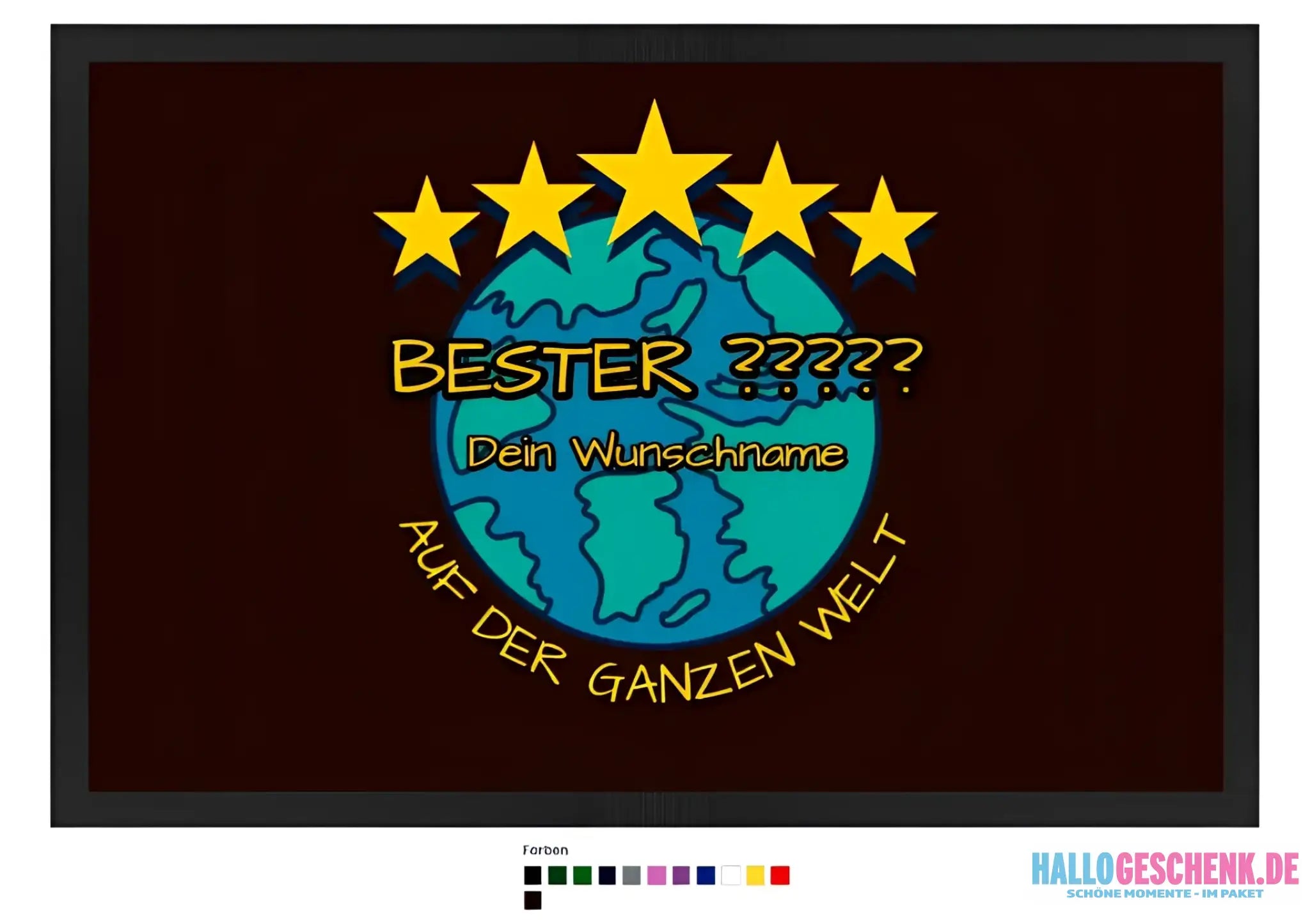 Best ??? Designer Beste Mama, Bester Papa, Traumfrau, Chef-Mechaniker uvm. - Fußmatte in 12 Farben