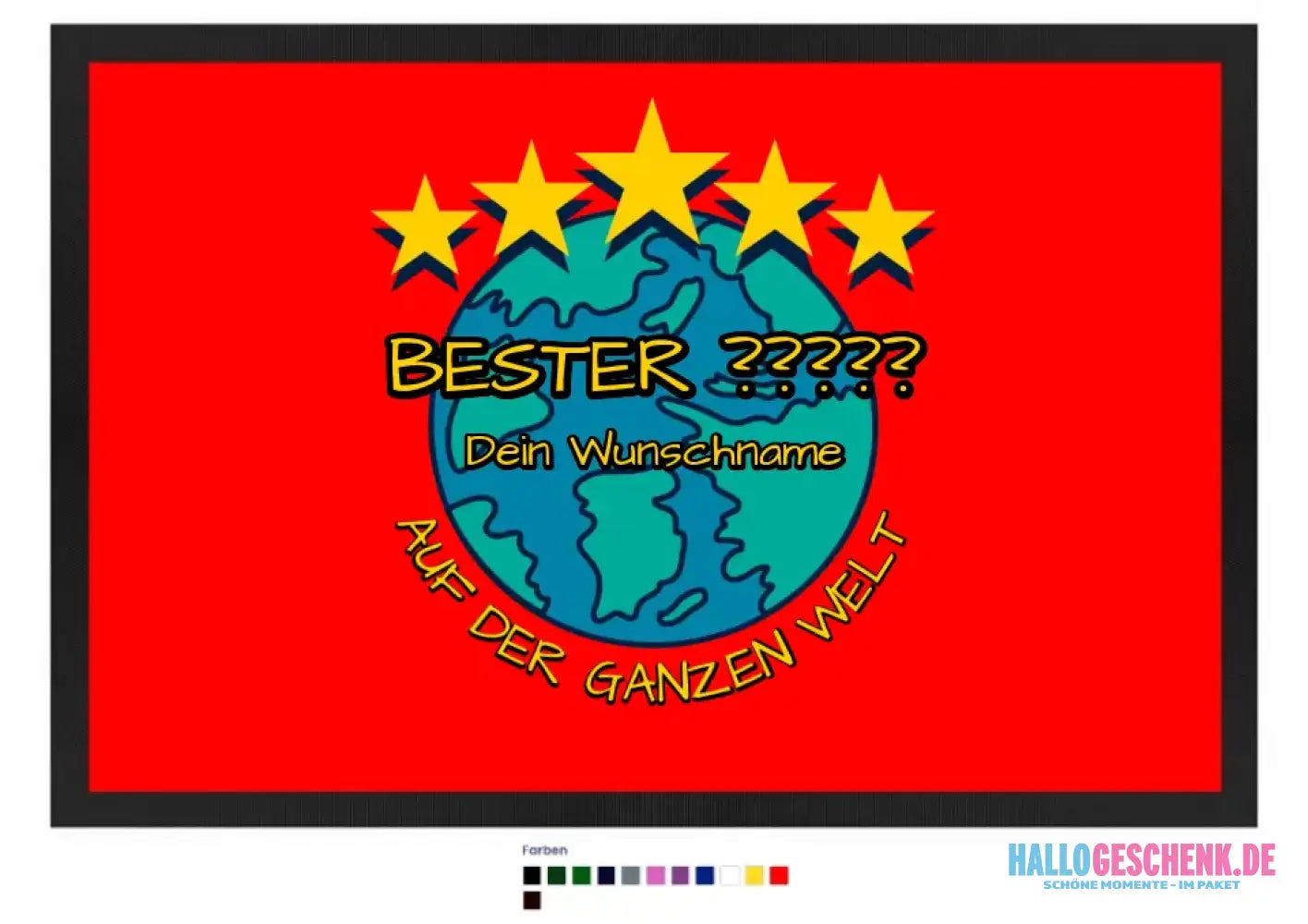 Best ??? Designer Beste Mama, Bester Papa, Traumfrau, Chef-Mechaniker uvm. - Fußmatte in 12 Farben