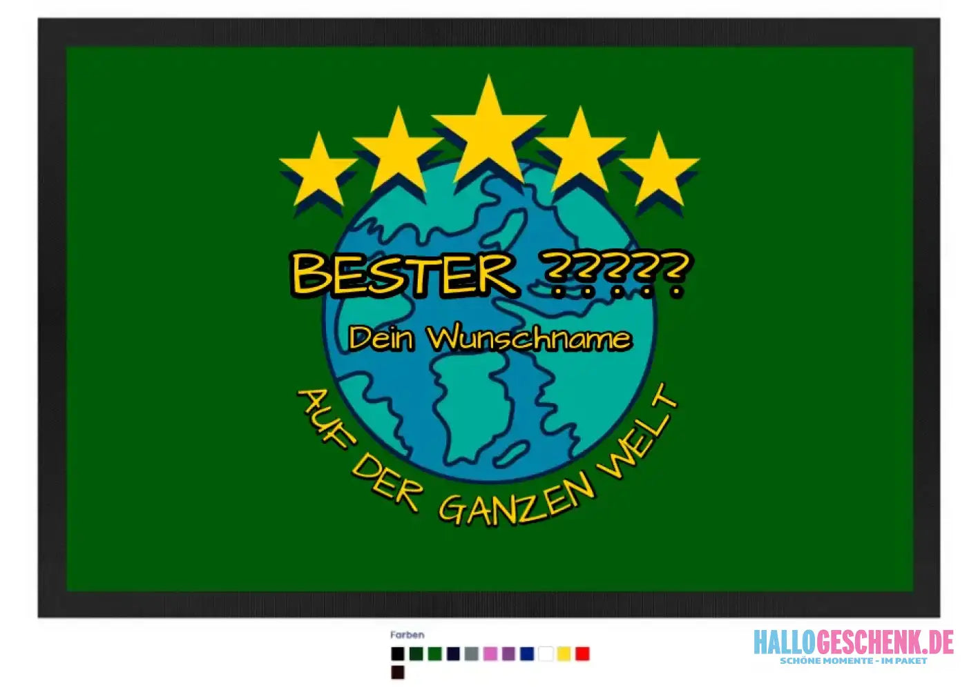 Best ??? Designer Beste Mama, Bester Papa, Traumfrau, Chef-Mechaniker uvm. - Fußmatte in 12 Farben