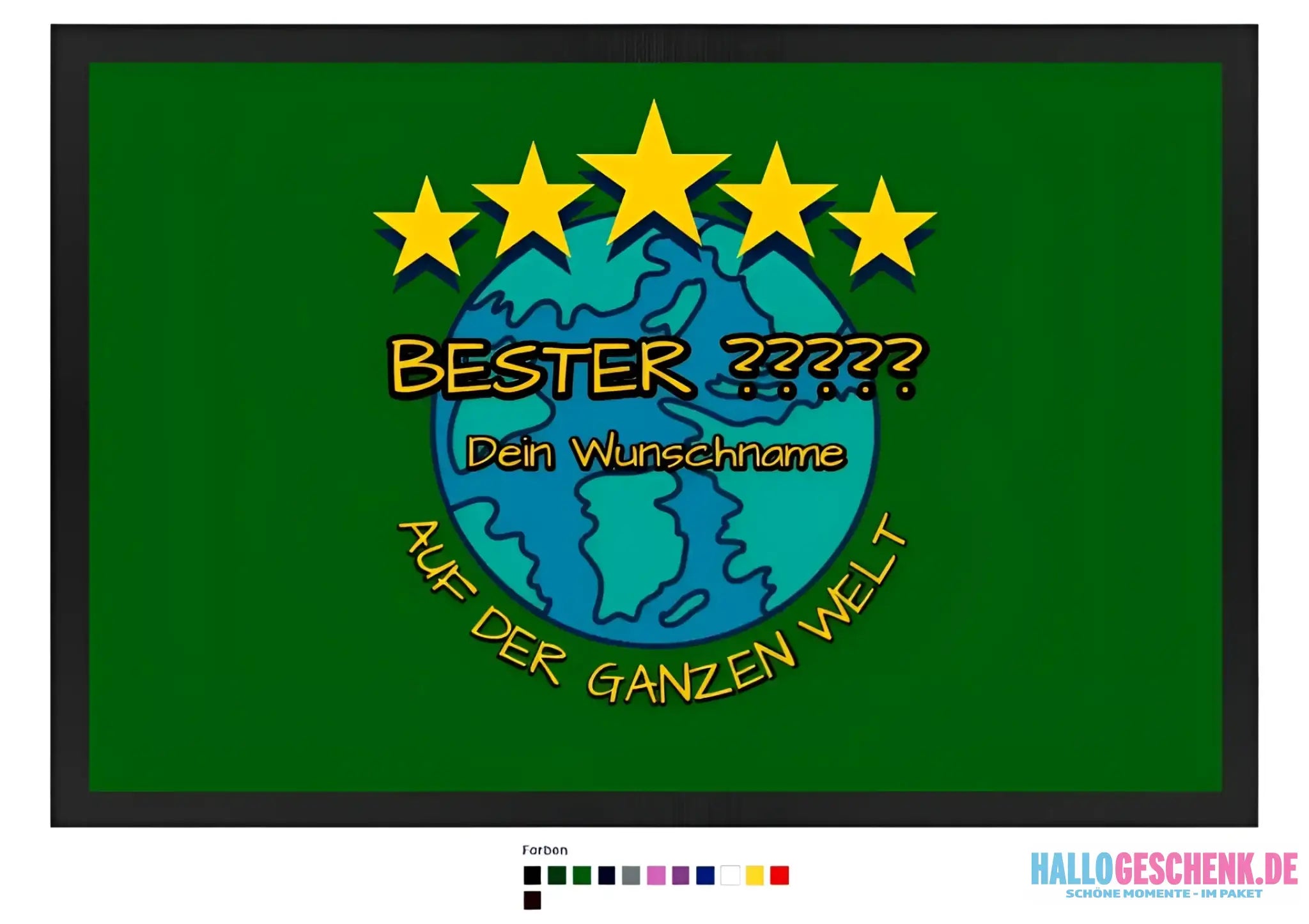 Best ??? Designer Beste Mama, Bester Papa, Traumfrau, Chef-Mechaniker uvm. - Fußmatte in 12 Farben