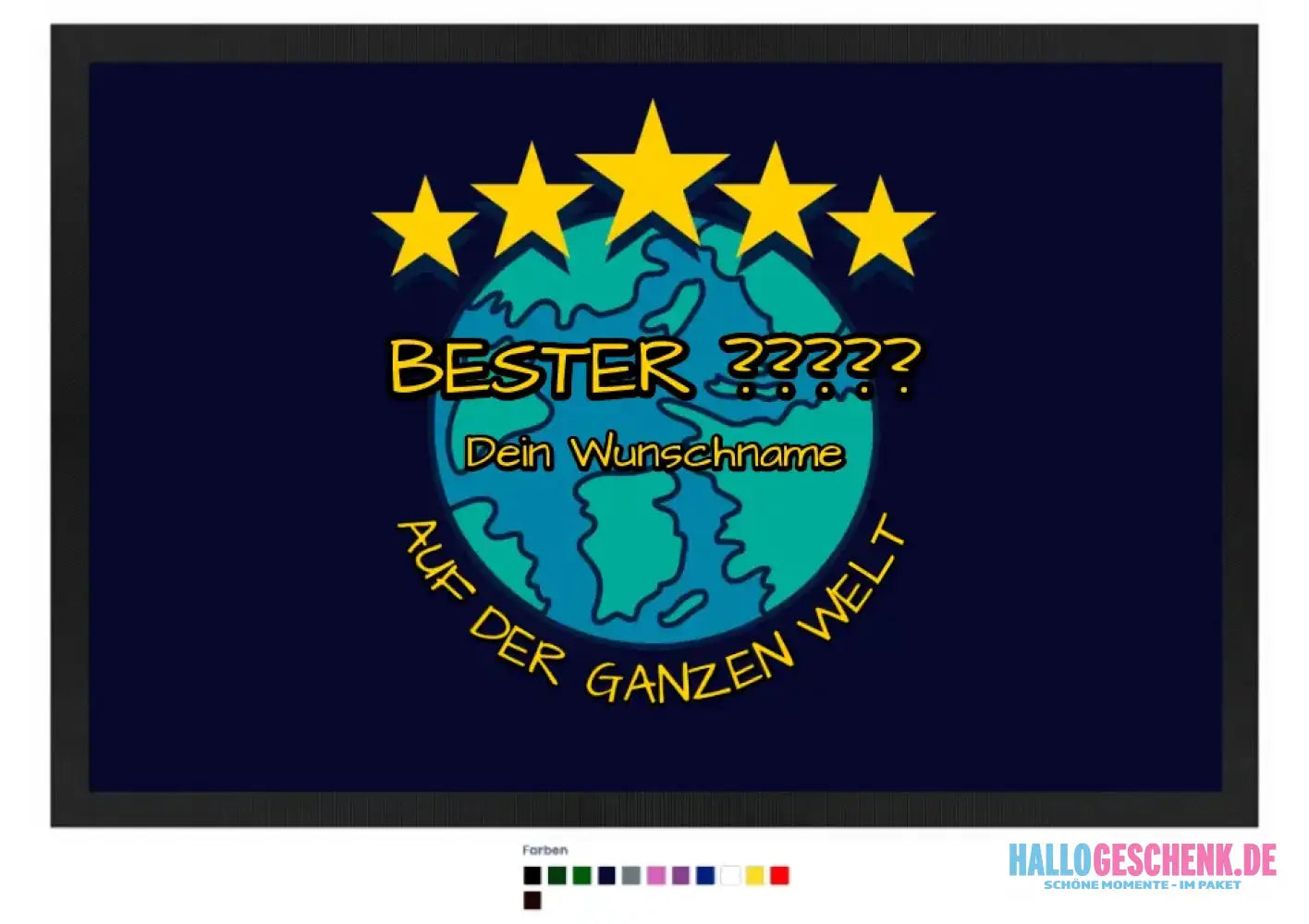 Best ??? Designer Beste Mama, Bester Papa, Traumfrau, Chef-Mechaniker uvm. - Fußmatte in 12 Farben