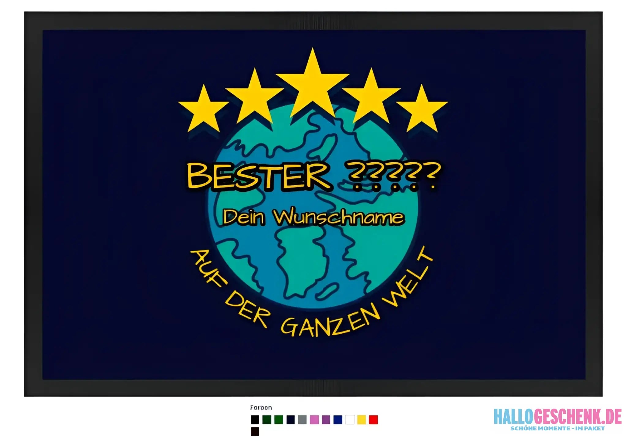Best ??? Designer Beste Mama, Bester Papa, Traumfrau, Chef-Mechaniker uvm. - Fußmatte in 12 Farben
