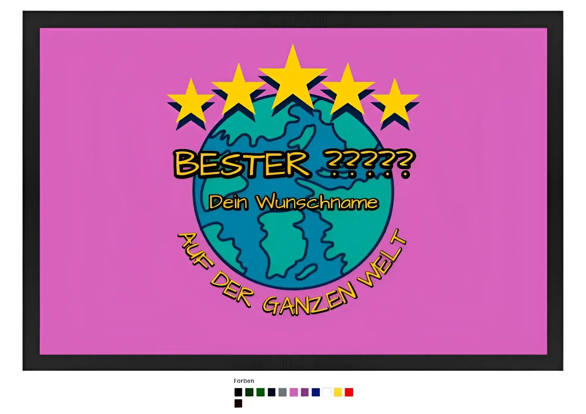 Best ??? Designer Beste Mama, Bester Papa, Traumfrau, Chef-Mechaniker uvm. - Fußmatte in 12 Farben