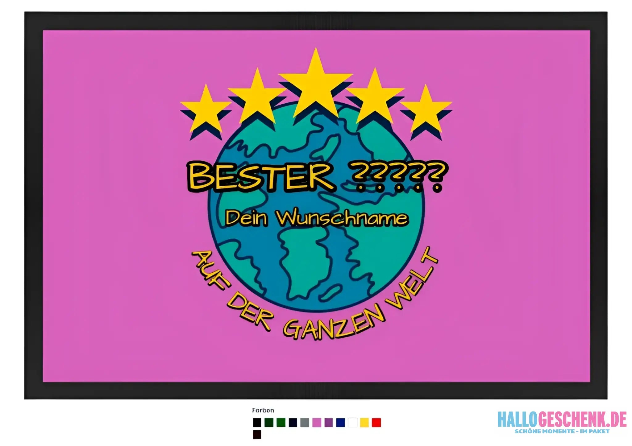 Best ??? Designer Beste Mama, Bester Papa, Traumfrau, Chef-Mechaniker uvm. - Fußmatte in 12 Farben