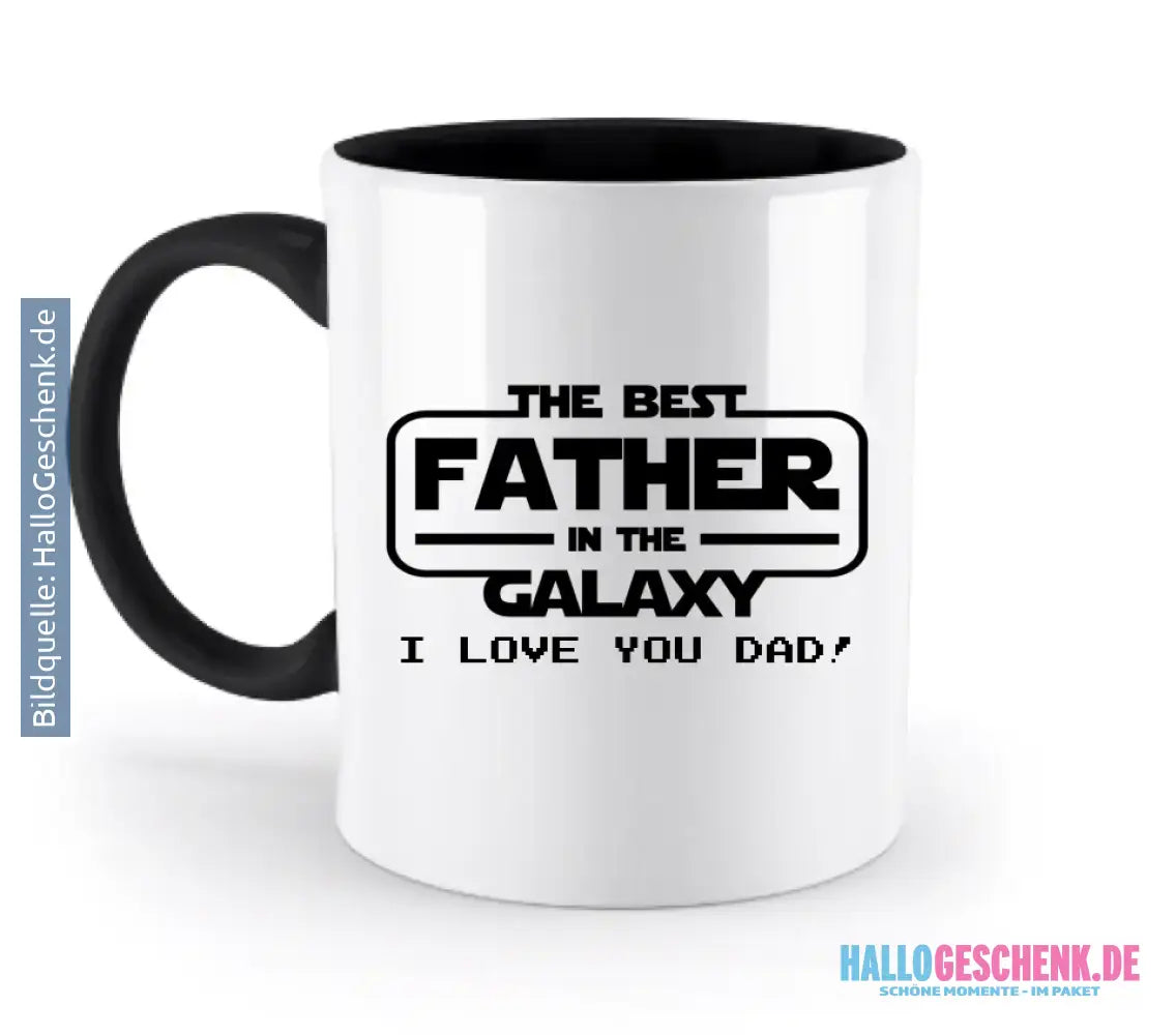 Best Father in the Galaxy • Papa • Vater • zweifarbige Tasse • Exklusivdesign • personalisiert - zweifarbige Tasse