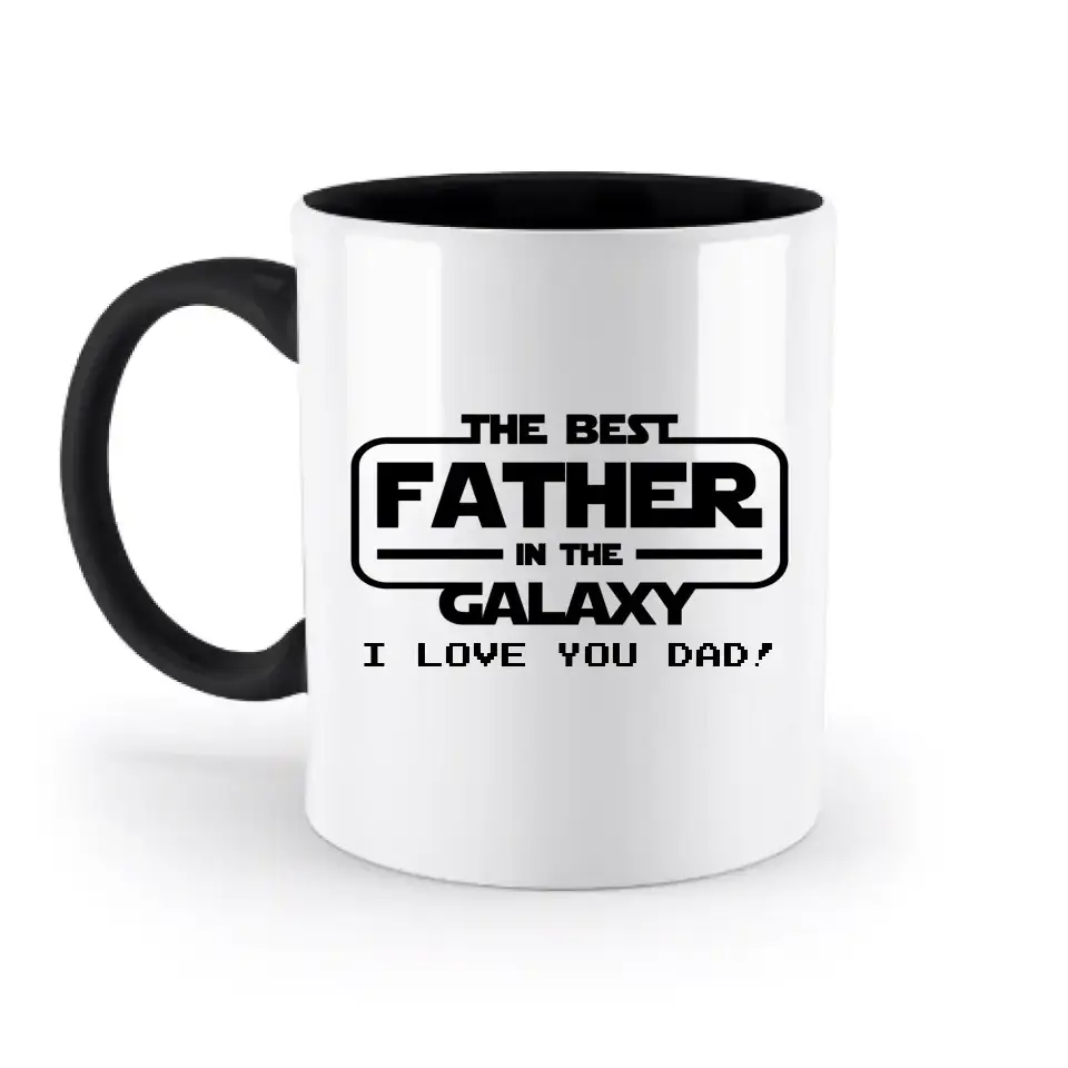 Best Father in the Galaxy • Papa • Vater • zweifarbige Tasse • Exklusivdesign • personalisiert - zweifarbige Tasse