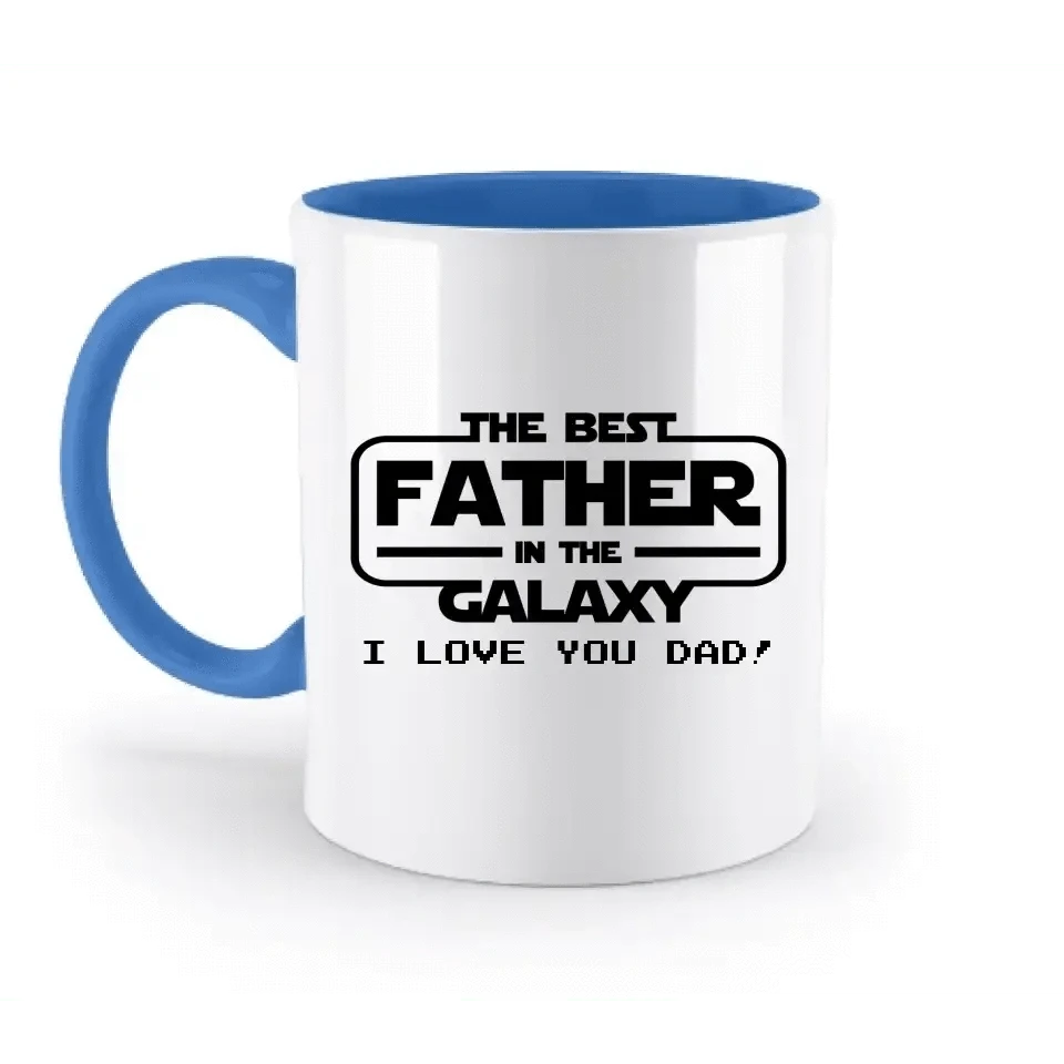Best Father in the Galaxy • Papa • Vater • zweifarbige Tasse • Exklusivdesign • personalisiert