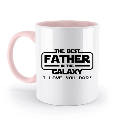 Best Father in the Galaxy • Papa • Vater • zweifarbige Tasse • Exklusivdesign • personalisiert - zweifarbige Tasse