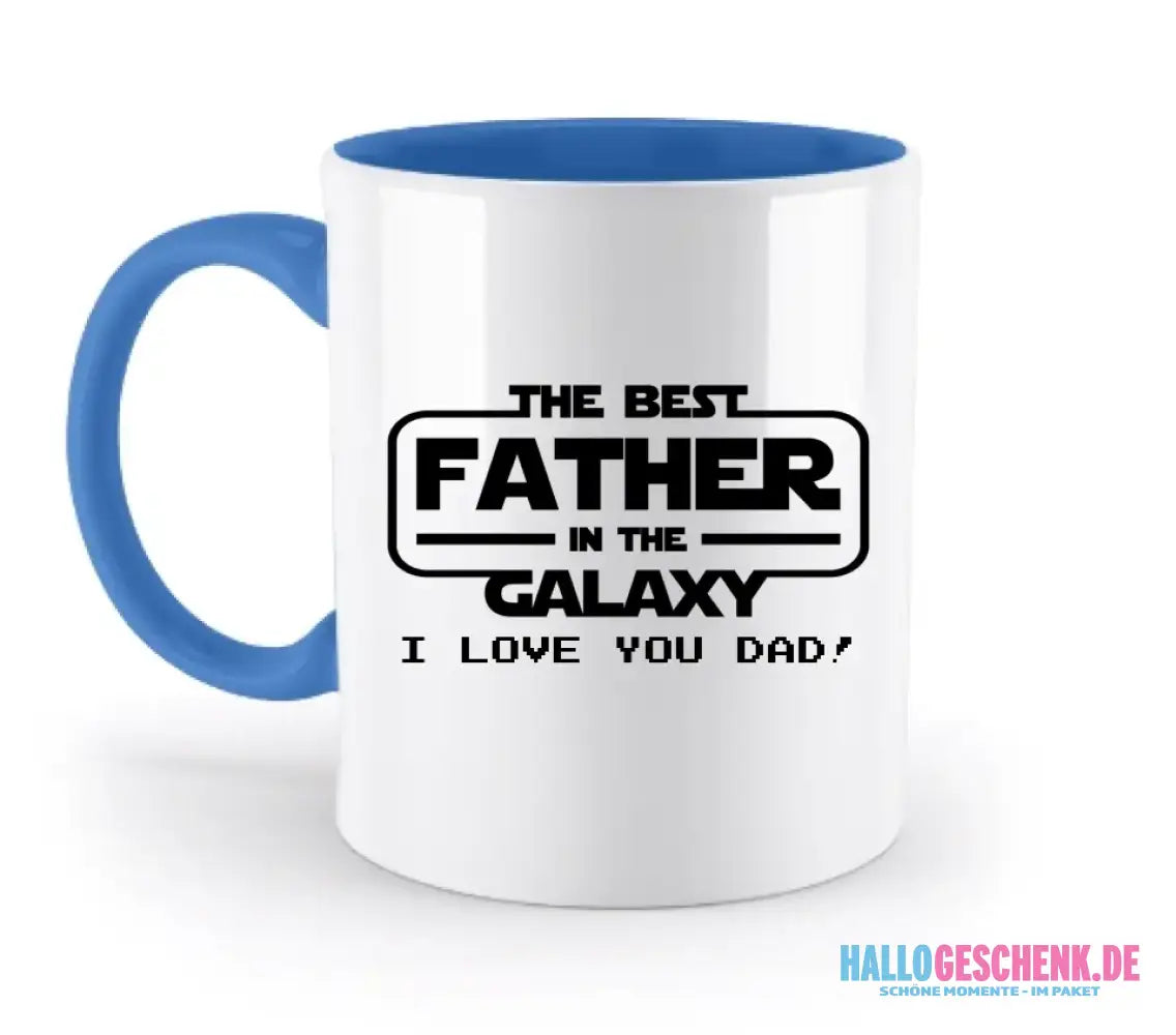 Best Father in the Galaxy • Papa • Vater • zweifarbige Tasse • Exklusivdesign • personalisiert - zweifarbige Tasse