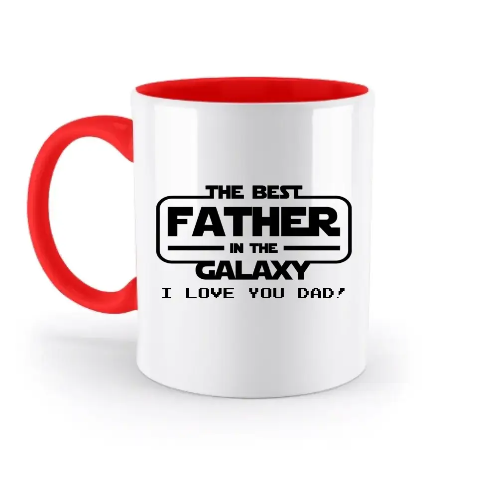 Best Father in the Galaxy • Papa • Vater • zweifarbige Tasse • Exklusivdesign • personalisiert