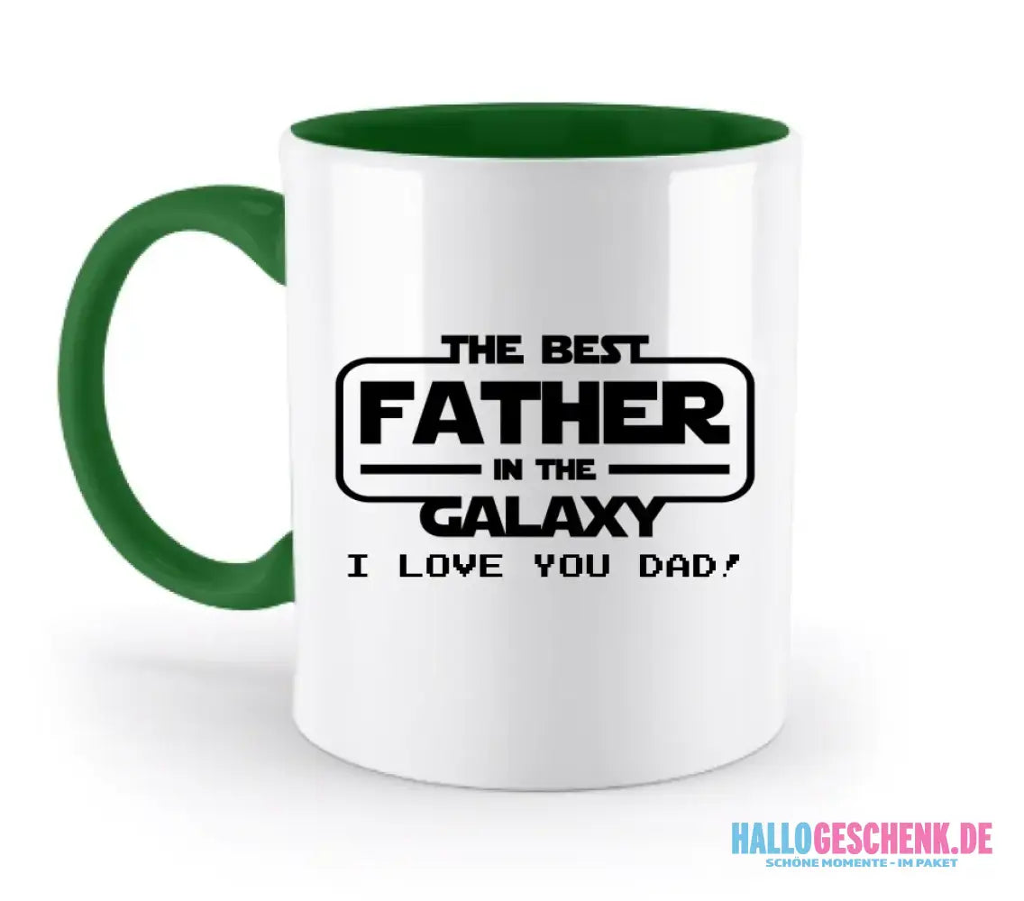 Best Father in the Galaxy • Papa • Vater • zweifarbige Tasse • Exklusivdesign • personalisiert - zweifarbige Tasse
