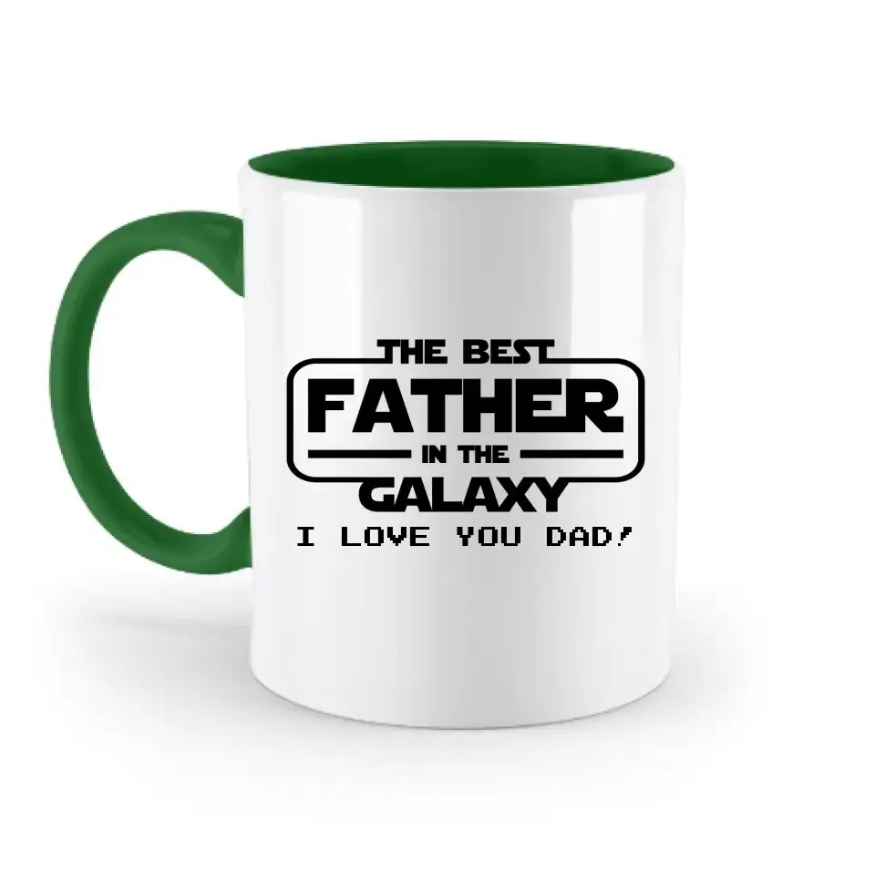 Best Father in the Galaxy • Papa • Vater • zweifarbige Tasse • Exklusivdesign • personalisiert - zweifarbige Tasse