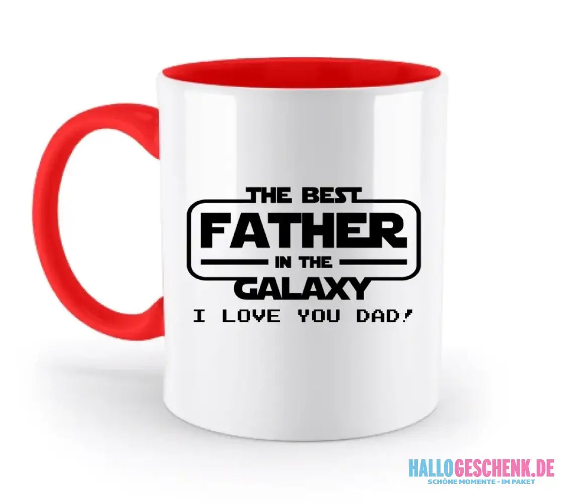 Best Father in the Galaxy • Papa • Vater • zweifarbige Tasse • Exklusivdesign • personalisiert - zweifarbige Tasse