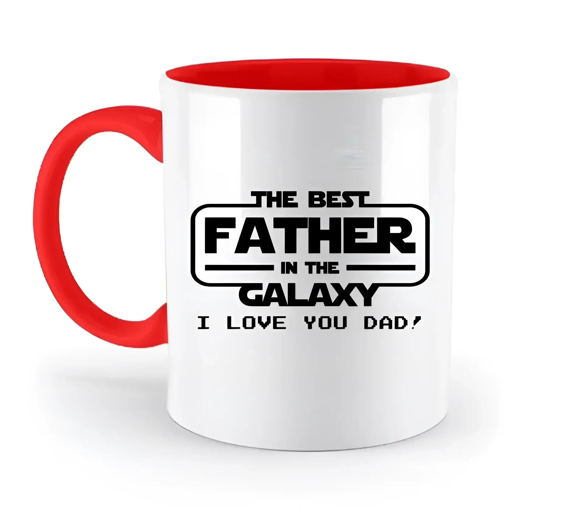 Best Father in the Galaxy • Papa • Vater • zweifarbige Tasse • Exklusivdesign • personalisiert - zweifarbige Tasse
