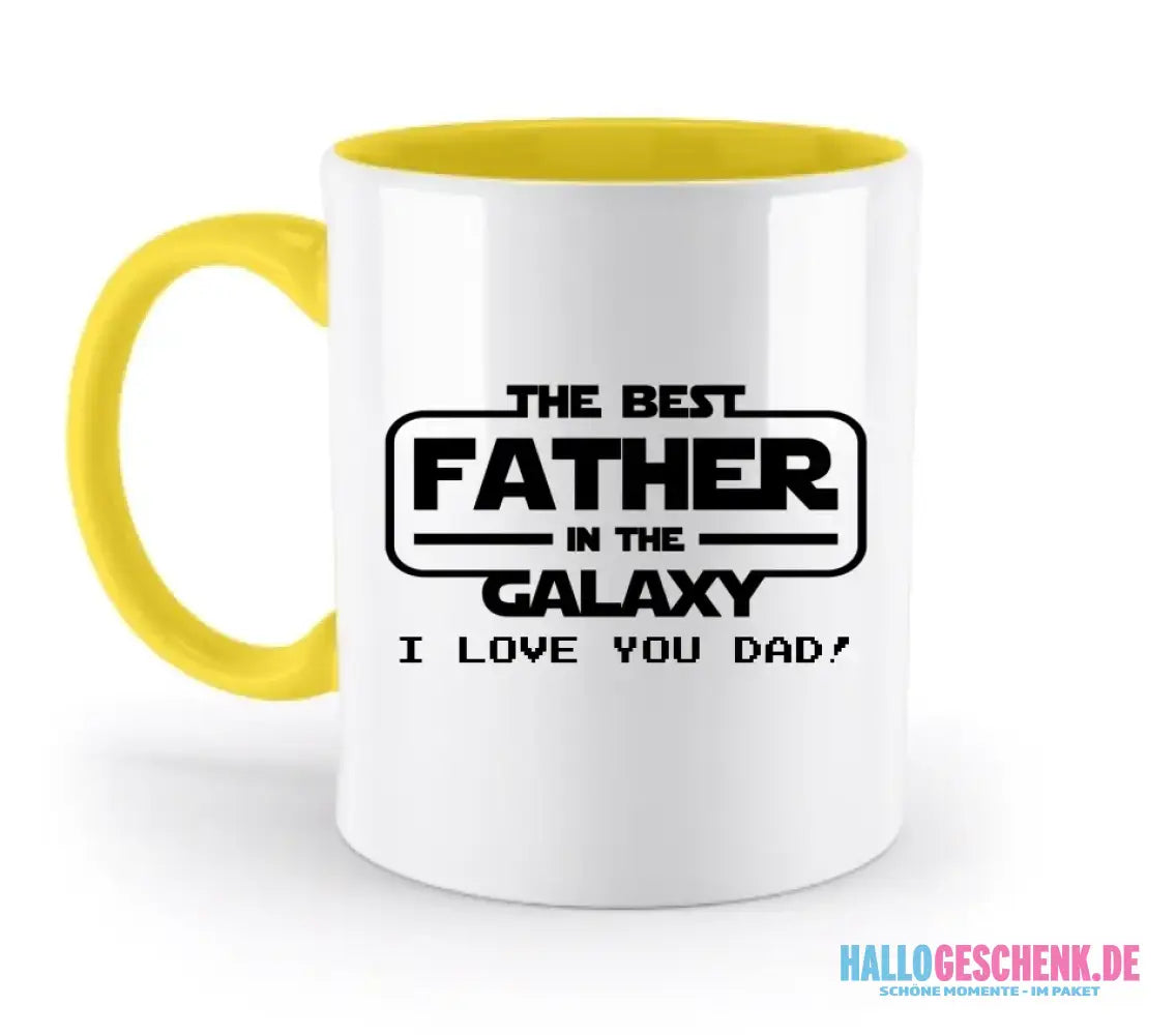 Best Father in the Galaxy • Papa • Vater • zweifarbige Tasse • Exklusivdesign • personalisiert - zweifarbige Tasse