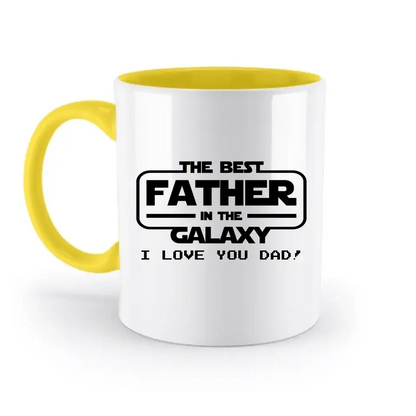 Best Father in the Galaxy • Papa • Vater • zweifarbige Tasse • Exklusivdesign • personalisiert - zweifarbige Tasse