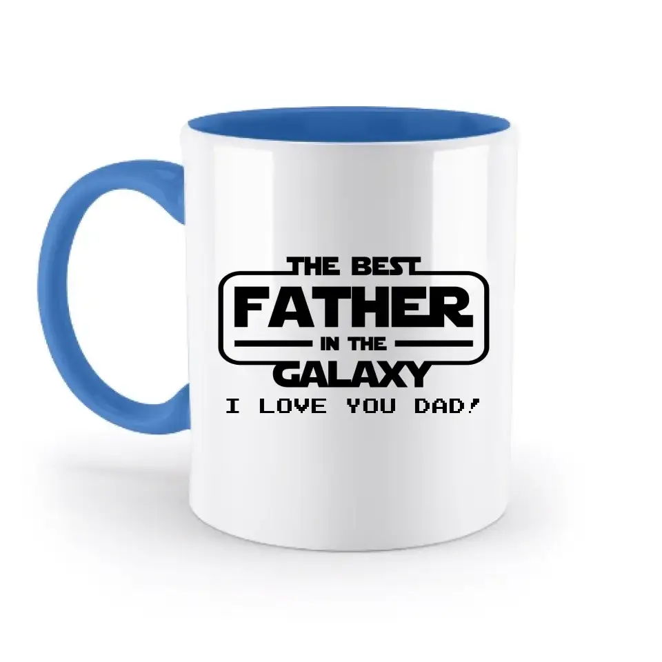 Best Father in the Galaxy • Papa • Vater • zweifarbige Tasse • Exklusivdesign • personalisiert