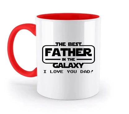 Best Father in the Galaxy • Papa • Vater • zweifarbige Tasse • Exklusivdesign • personalisiert - HalloGeschenk.de