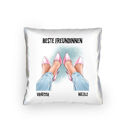 Beste Freundinnen Beine • Kissen 40x40 cm • personalisiert von HalloGeschenk.de