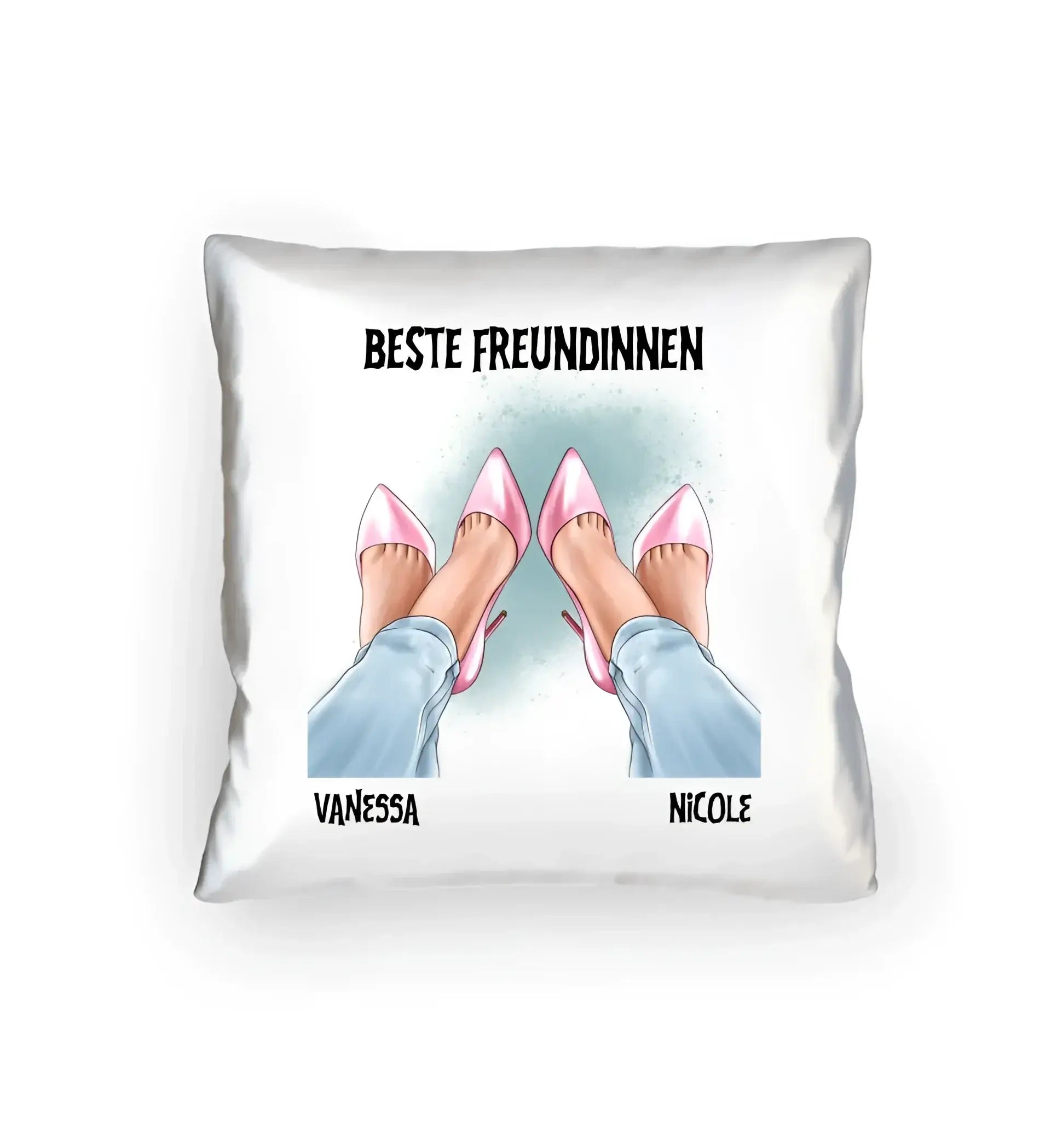 Beste Freundinnen Beine • Kissen 40x40 cm • personalisiert - Kissen 40x40 cm / White / 40cm-x-40cm - Customizer