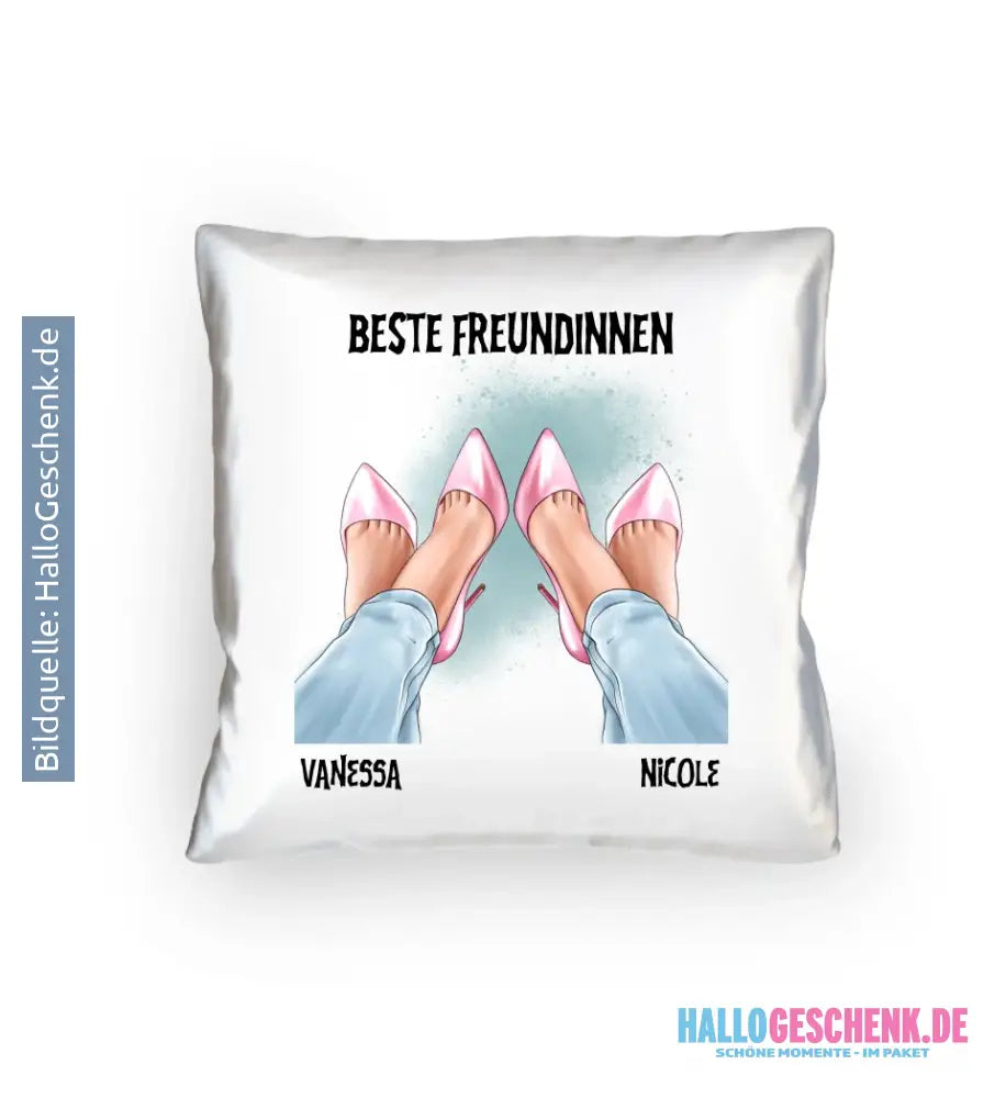 Beste Freundinnen Beine • Kissen 40x40 cm • personalisiert - Kissen 40x40 cm / White / 40cm-x-40cm - Customizer