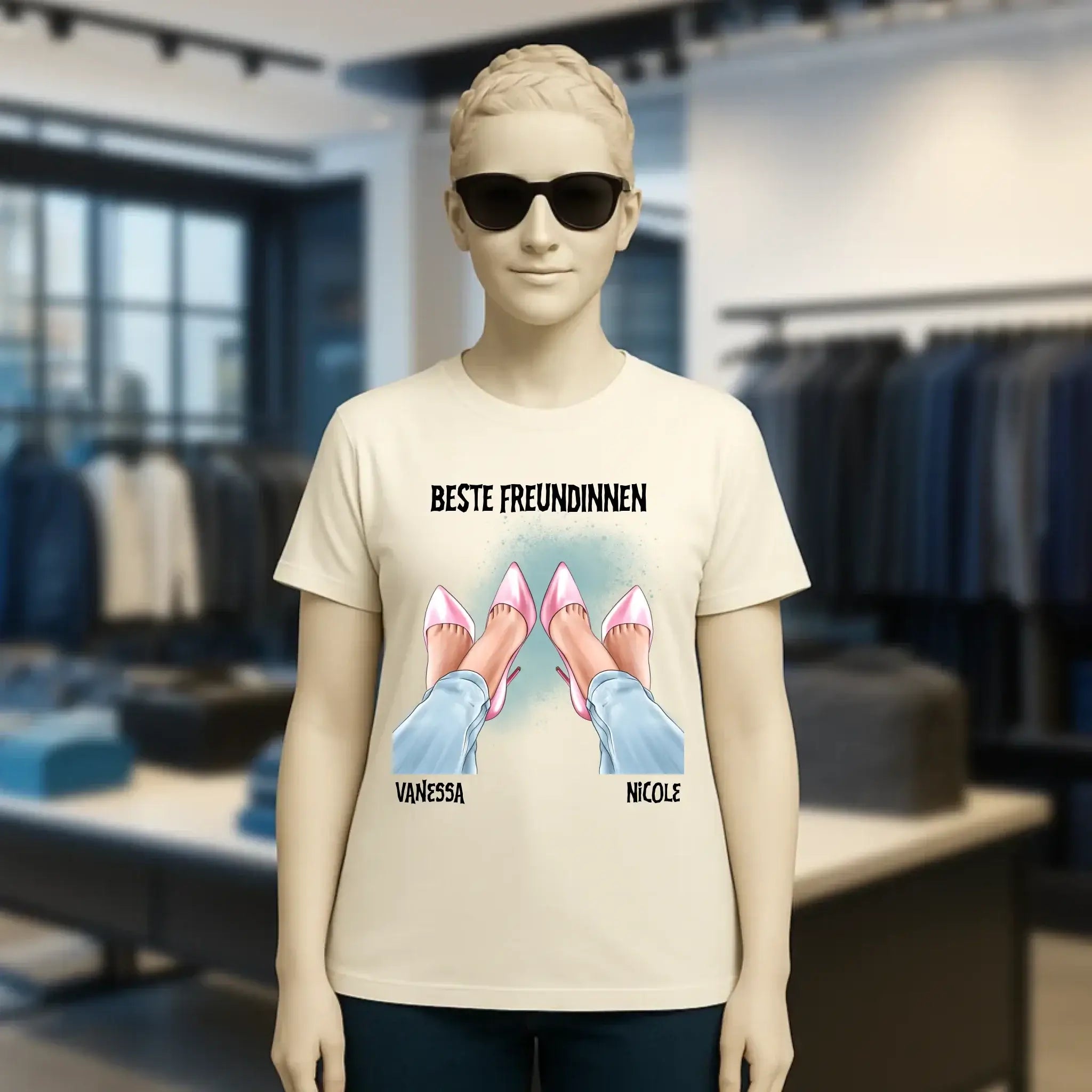 Beste Freundinnen Beine • Ladies Premium T-Shirt XS-2XL aus Bio-Baumwolle für Damen • Exklusivdesign • personalisiert