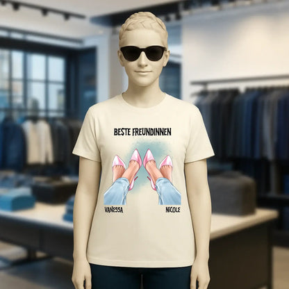 Beste Freundinnen Beine • Ladies Premium T-Shirt XS-2XL aus Bio-Baumwolle für Damen • Exklusivdesign • personalisiert