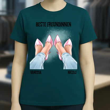 Beste Freundinnen Beine • Ladies Premium T-Shirt XS-2XL aus Bio-Baumwolle für Damen • Exklusivdesign • personalisiert