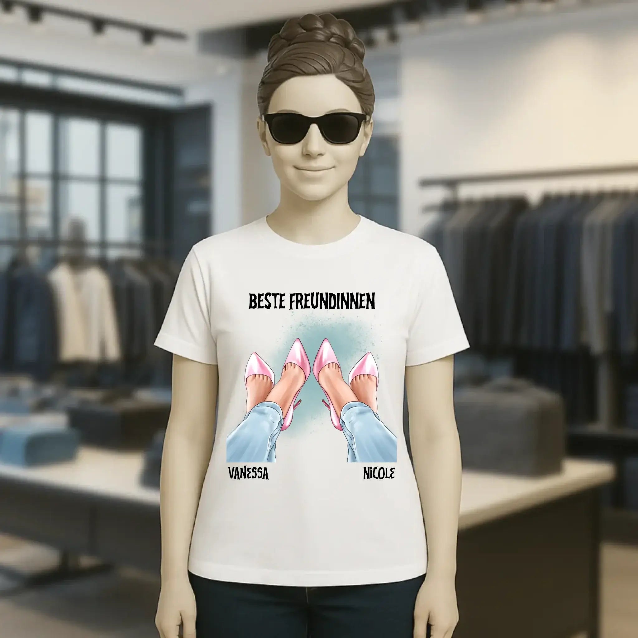 Beste Freundinnen Beine • Ladies Premium T-Shirt XS-2XL aus Bio-Baumwolle für Damen • Exklusivdesign • personalisiert