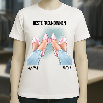 Beste Freundinnen Beine • Ladies Premium T-Shirt XS-2XL aus Bio-Baumwolle für Damen • Exklusivdesign • personalisiert