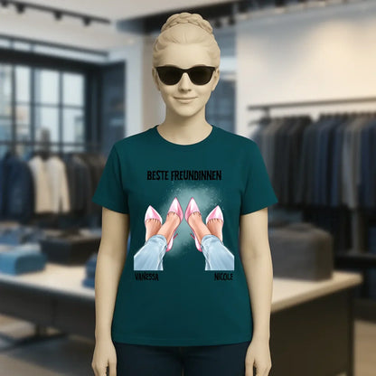 Beste Freundinnen Beine • Ladies Premium T-Shirt XS-2XL aus Bio-Baumwolle für Damen • Exklusivdesign • personalisiert