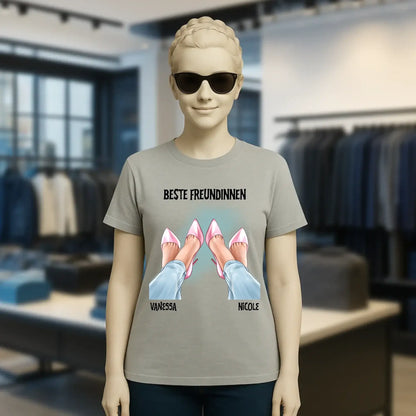 Beste Freundinnen Beine • Ladies Premium T-Shirt XS-2XL aus Bio-Baumwolle für Damen • Exklusivdesign • personalisiert